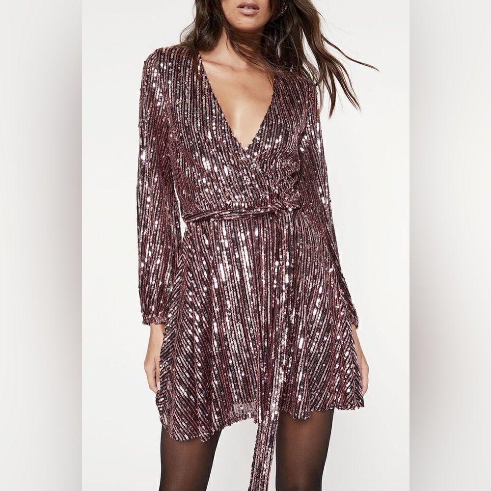 Revolve presents Bardot sequined flirty mini. Size XS